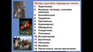 5 класс  Урок 3  Жанры р н п  Звучащие картины