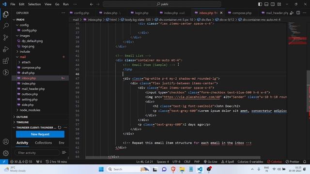 Gmail Clone Project in Hindi using Php & mysqli, tailwindcss, chatgpt - part 2
