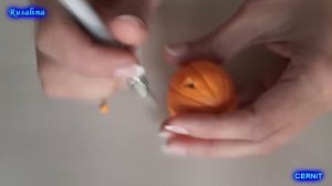 Хэллоуин "Тыква - голова Джека" * ПОЛИМЕРНАЯ ГЛИНА * МАСТЕР-КЛАСС * POLYMER CLAY