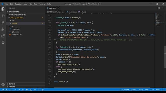 ESP32 параллельное исполнение кода