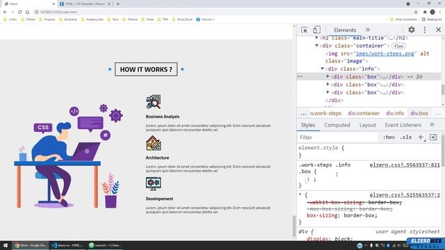 [Arabic] HTML & CSS Template Three 2021 - #21 - Work Steps Section