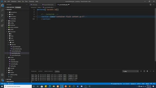 Creando un layout para nuestras vistas en laravel смотреть онлайн