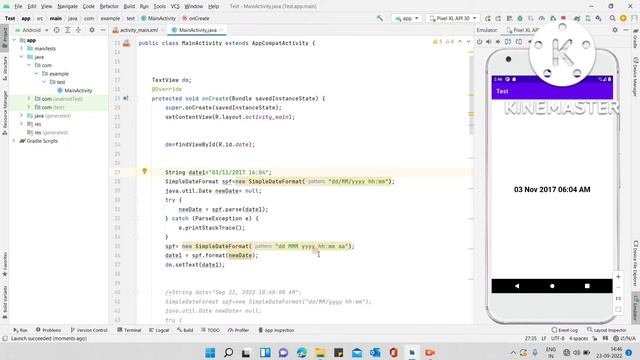 How to format date and time in Android | java.lang.RuntimeException: Unable to start activity SOLVE смотреть онлайн