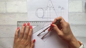 Построение линии пересечения поверхностей методом СЕКУЩИХ ПЛОСКОСТЕЙ