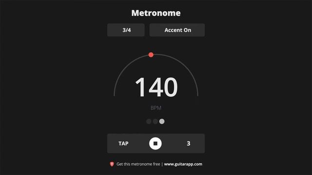 140 BPM Metronome 3/4 смотреть онлайн