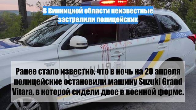 В Винницкой области неизвестные застрелили полицейских