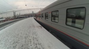 Прибытие ЧС2К-866 с поездом№119Й Саранск-Москва на Казанский вокзал Москвы 3.12.2016