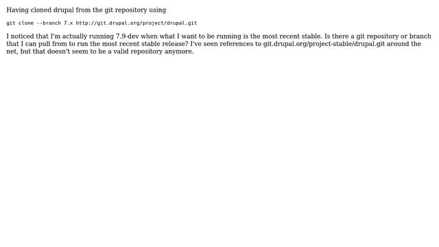 Drupal: Is there a git repository for Drupal releases only? смотреть онлайн