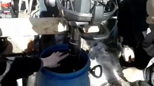 Sea Pro F 6 S Первый запуск в бочке. На улице снег, а руки то чешутся :)