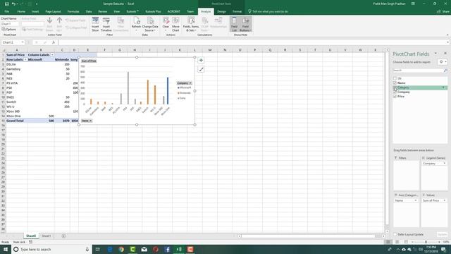 MS Excel Tutorial - Lesson 84 - PivotCharts