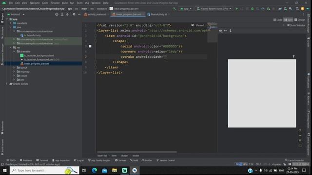 How to Implement Custom Linear(Horizontal) Progress Bar in Android Studio Kotlin