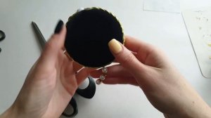 Как обтянуть медальон бархатом / DIY Christmas ornament