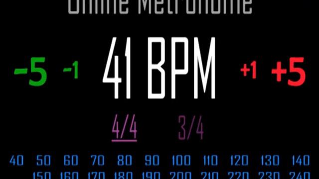 Metronomo Online - Online Metronome - 41 BPM 4/4 смотреть онлайн