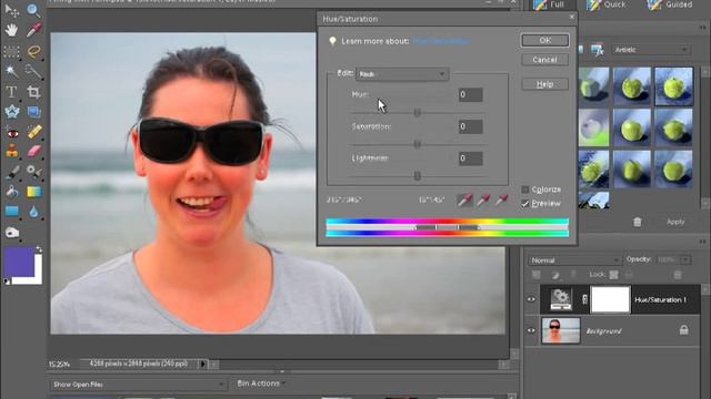 Photoshop Elements 7 Tutorial - Fixing Skin Tone смотреть онлайн