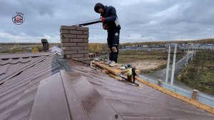 503. Герметизация печной трубы, за 1 минуту, успеть до дождя. Полное видео скоро. Москва.