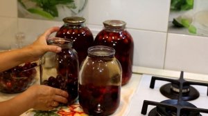 Компот из вишни на зиму! Как закатать вишневый компот? Без стерилизации.