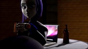 SFM raven belly vore