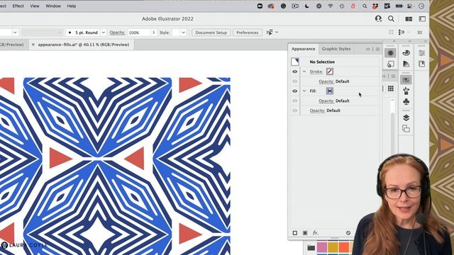 Pattern Fills in the Illustrator Appearance Panel with Solid Color Background Fills