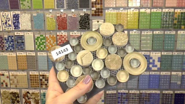 Круглая мозаика из стекла и мрамора смотреть онлайн