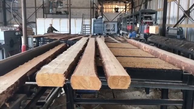 Распиловка на полубрус (лафет)