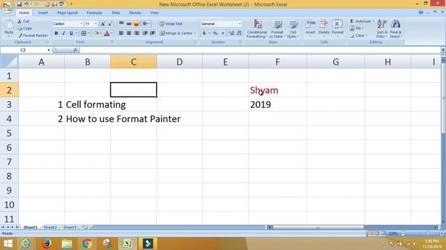 Cell Formatting in excel ! Use of format painter painter in excel !! 2019 Latest in Hindi !! Lect.- смотреть онлайн