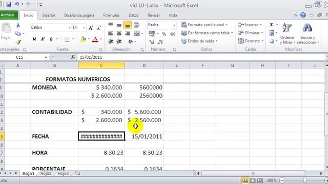 Clase 10 Microsoft Excel 2010 - Manejo de formatos numericos смотреть онлайн