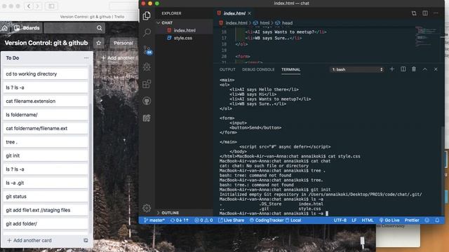 Chat app 03 : Version Control with Git смотреть онлайн