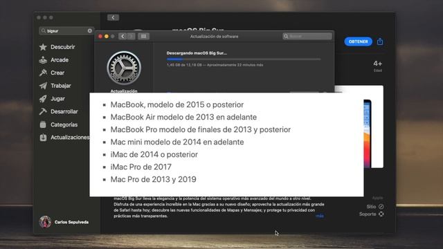 Como actualizar a macOS Big Sur en Macbook Air 2017 смотреть онлайн