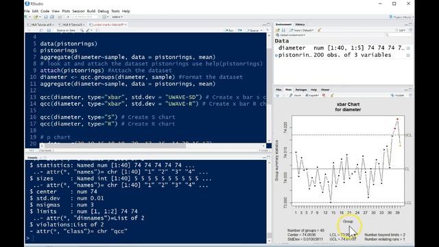 R tutorial for Control Charts using qcc package смотреть онлайн