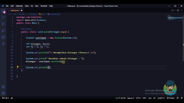 Menampilkan Bilangan Fibonacci | Java смотреть онлайн
