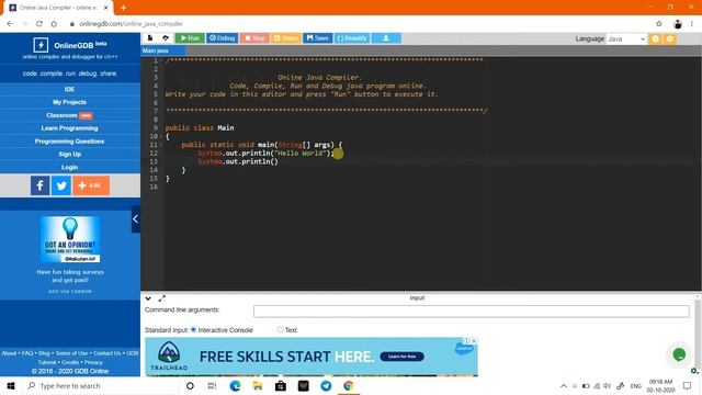 How to use Online Compiler to code in java || Online gdb compiler смотреть онлайн