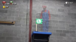 Mario VS Luigi racing Super Mario Bro U Deluxe level - In real life