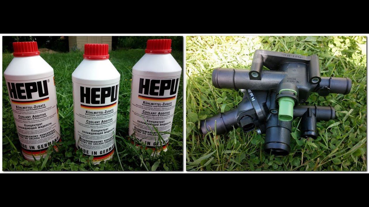 Замена термостата и антифриза Шкода Октавия Тур 1.6 bfq смотреть онлайн