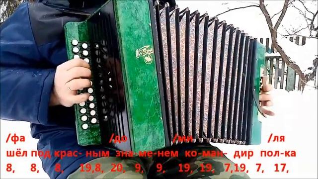 Песня о Щорсе (Шёл отряд по берегу...). Разбор на гармони.
