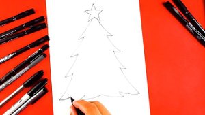 Рисуем Новогоднюю ёлочку \\ Рисование для девочек!