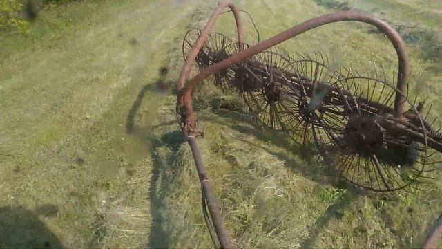 Мтз 82, грабли ГВК-6 ,сгоняю сено в валки смотреть онлайн