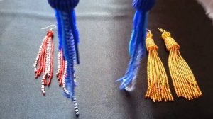 Серьги из бисера, серьги-кисти