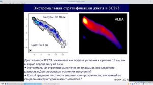 Ковалев  Ю.Ю. Результаты исследований ядер активных галактик на наземно-космическом интерферометре