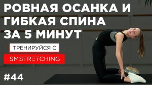 Упражнения на РАСТЯЖКУ СПИНЫ - РОВНАЯ ОСАНКА и ГИБКАЯ СПИНА за 5 минут | SMSTRETCHING