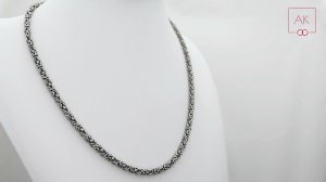Тонкая цепь на шею «Византия», кольчужное плетение из нержавеющей стали