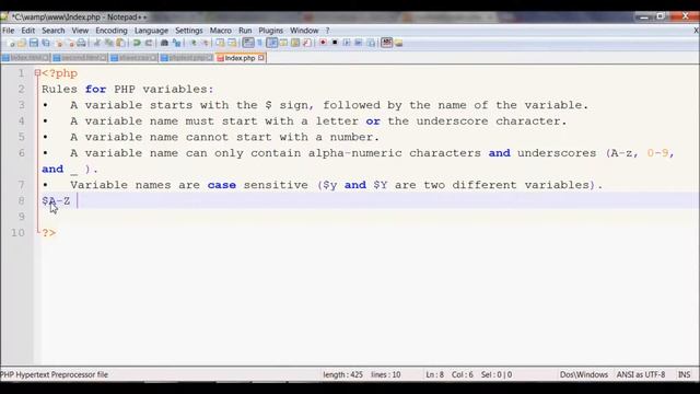 Barashada PHP Casharka 3aad: Variables смотреть онлайн