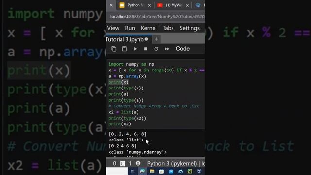 Python Convert a List Comprehension into NumPy Array