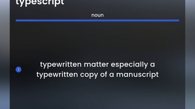 Typescript — what is TYPESCRIPT meaning