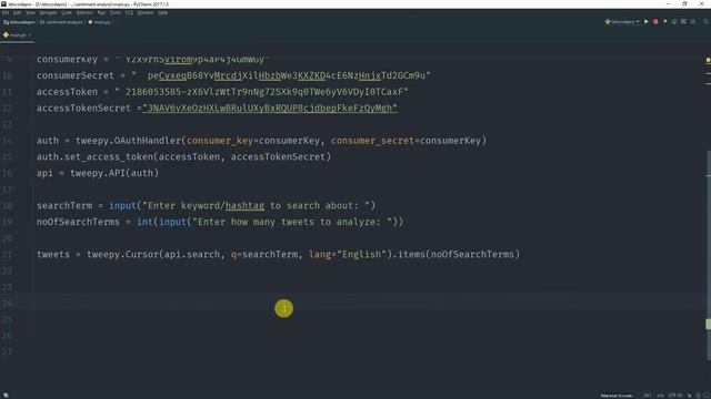 Twitter Sentiment Analysis in Python using Tweepy and TextBlob