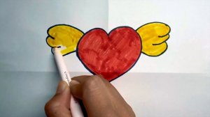 儿童简笔画__步骤学画画 母亲节爱心__Kids drawing__ draw I  love you MOM__happy mother's day!