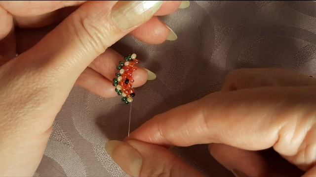 Beaded Watermelon? Арбуз из бисера? Кольцо арбуз из бисера в технике крестик ? #DIY #jelljewellery