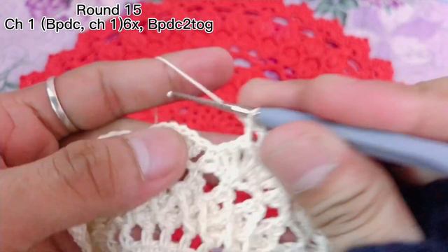How To Crochet A Stunning And Beautiful Doily Tutorial. (Rounds 13-17) Part 2/5 💞🌸