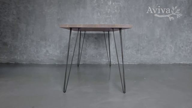 ? Кухонный стол "LOFT F" — сочетание натурального дерева и металла! смотреть онлайн