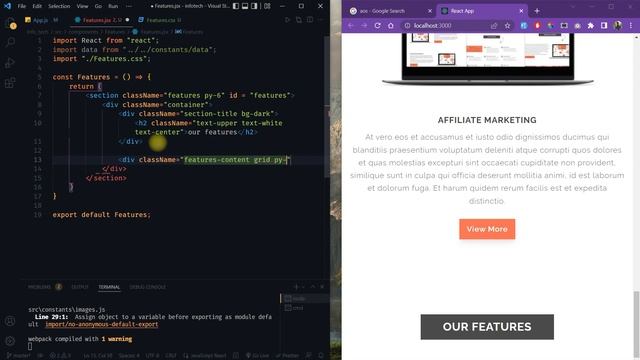 React Js animated website for beginners | Complete Responsive Animated Website