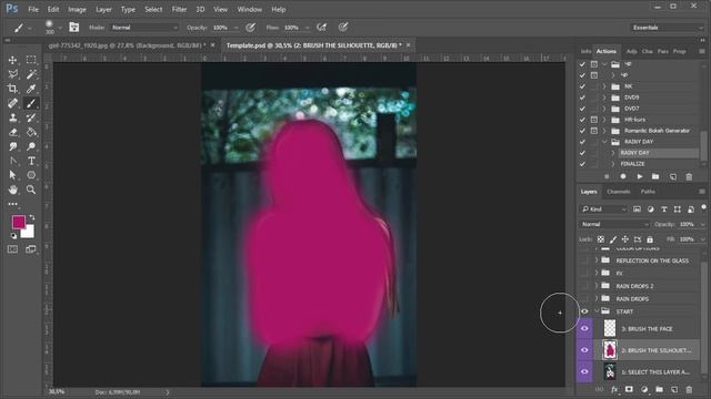 Actions - капли на стекле в photoshop смотреть онлайн